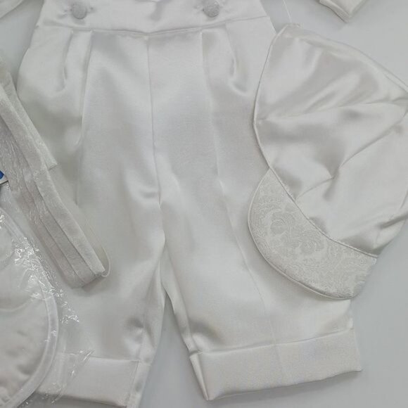 Vintage Christening Outfit For Baby Boy White 90's Complete Set Size 6-9 Months - Picture 3 of 7